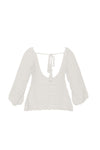 LUNA Crochet Flare Top Ivory
