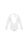 ZAYA Frill Long Sleeve Cloud White