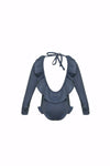 ZAYA Frill Long Sleeve Ocean Blue
