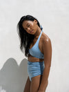 MYRA Highwaisted Bottoms Ocean Blue