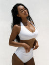 MYRA Highwaisted Bottoms White Rib