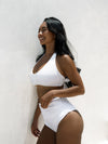 MYRA Highwaisted Bottoms White Rib