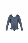 ZAYA Frill Long Sleeve Ocean Blue