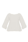 LUNA Crochet Flare Top Ivory