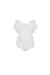 REMI Frill Romper Seashell White