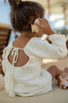 LUNA Crochet Flare Top Ivory