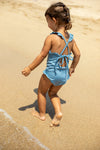 PIXIE Frill One Piece Ocean Blue