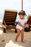 REMI Frill Romper Seashell White